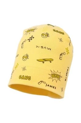 Zdjęcie produktu Jamiks czapka dziecięca LEXUS kolor żółty z cienkiej dzianiny