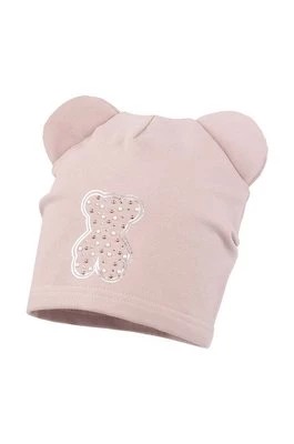 Zdjęcie produktu Jamiks czapka dziecięca MATERA kolor różowy z cienkiej dzianiny