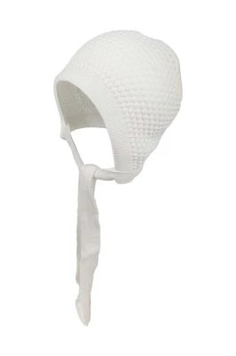 Zdjęcie produktu Jamiks czapka niemowlęca LIV kolor biały z cienkiej dzianiny