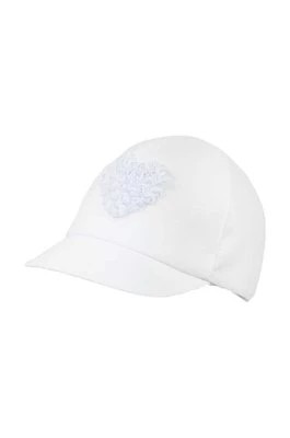 Zdjęcie produktu Jamiks czapka z daszkiem bawełniana dziecięca POMELINE kolor biały z aplikacją