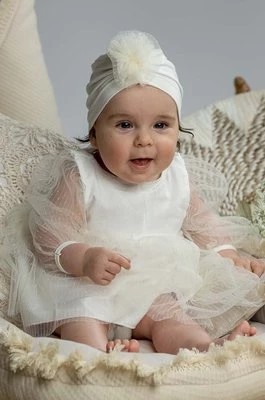 Zdjęcie produktu Jamiks sukienka bawełniana dziecięca kolor beżowy mini rozkloszowana