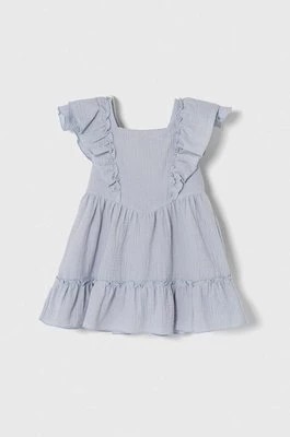 Zdjęcie produktu Jamiks sukienka bawełniana dziecięca kolor niebieski mini rozkloszowana