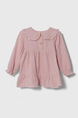 Zdjęcie produktu Jamiks sukienka bawełniana niemowlęca kolor różowy midi rozkloszowana