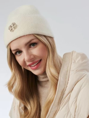 Zdjęcie produktu Jasnobeżowa czapka zimowa damska OCHNIK
