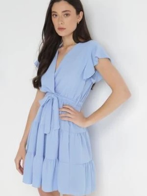 Zdjęcie produktu Jasnoniebieska Sukienka z Paskiem Laodima
