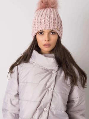 Zdjęcie produktu Jasnoróżowa damska czapka zimowa RUE PARIS