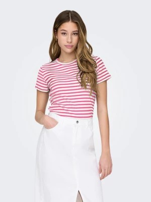 Zdjęcie produktu JDY Koszulka w kolorze różowo-białym rozmiar: L