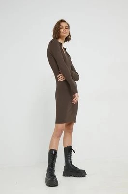 Zdjęcie produktu JDY sukienka kolor brązowy mini dopasowana