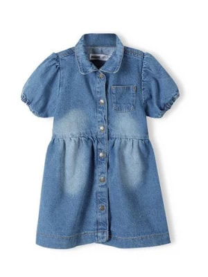 Zdjęcie produktu Jeansowa sukienka dla dziewczynki z krótkim rękawem Minoti