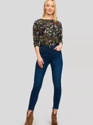 Zdjęcie produktu Jeansowe spodnie damskie z wysokim stanem Greenpoint