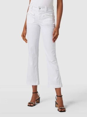 Zdjęcie produktu Jeansy z poszerzaną nogawką i nakładanymi, wpuszczanymi kieszeniami model ‘FLY’ Liu Jo White