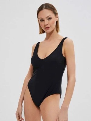 Zdjęcie produktu Jednoczęściowy strój kąpielowy damski - czarny Moodo