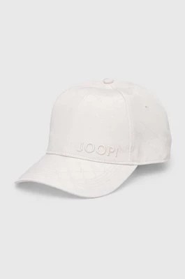 Zdjęcie produktu Joop! czapka z daszkiem kolor biały z nadrukiem