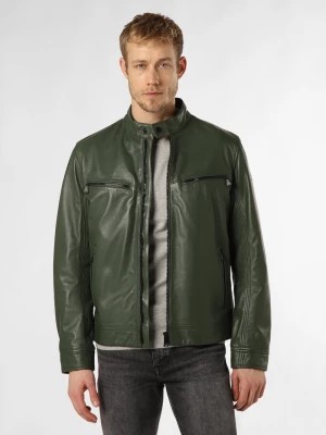 Zdjęcie produktu Joop Jeans Skórzana kurtka - Kron Mężczyźni skóra zielony jednolity,