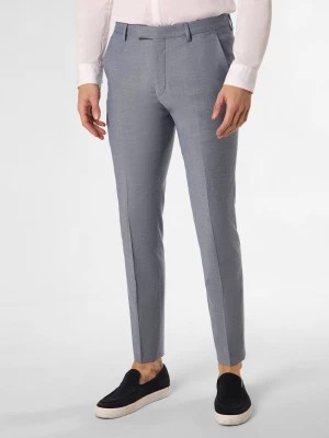 Zdjęcie produktu JOOP! Spodnie - Pistolet Mężczyźni Super Slim Fit Stretch niebieski wypukły wzór tkaniny,