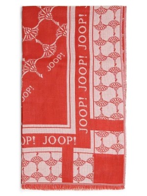 Zdjęcie produktu JOOP! Szalik damski Kobiety Sztuczne włókno czerwony|beżowy wzorzysty,