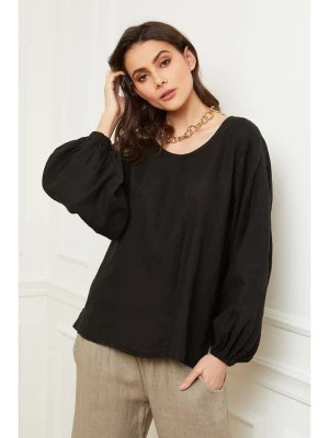 Zdjęcie produktu Joséfine Lniana bluzka "Ines" w kolorze czarnym rozmiar: XL