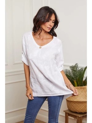 Zdjęcie produktu Joséfine Lniana bluzka w kolorze białym rozmiar: S