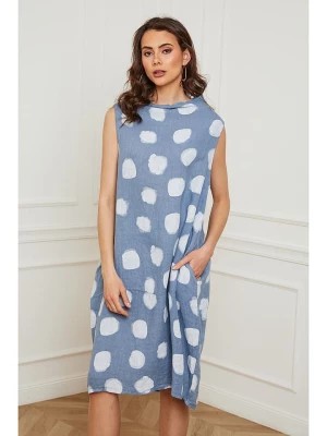 Zdjęcie produktu Joséfine Lniana sukienka "Azura" w kolorze niebieskim rozmiar: L