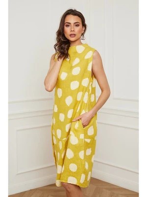 Zdjęcie produktu Joséfine Lniana sukienka "Azura" w kolorze żółtym rozmiar: S
