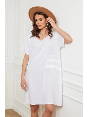 Zdjęcie produktu Joséfine Lniana sukienka "Erbus" w kolorze białym rozmiar: L