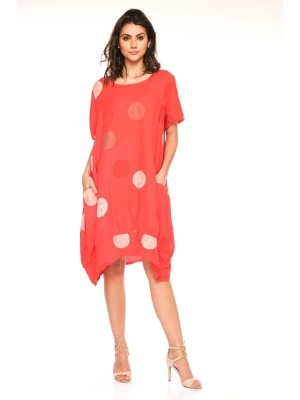 Zdjęcie produktu Joséfine Lniana sukienka "Gory" w kolorze koralowym rozmiar: M