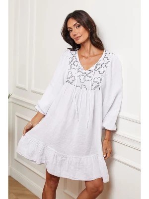 Zdjęcie produktu Joséfine Lniana sukienka w kolorze białym rozmiar: S
