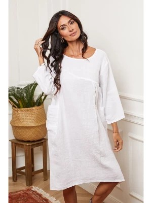 Zdjęcie produktu Joséfine Lniana sukienka w kolorze białym rozmiar: XL