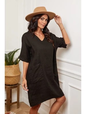 Zdjęcie produktu Joséfine Lniana sukienka w kolorze czarnym rozmiar: XXL