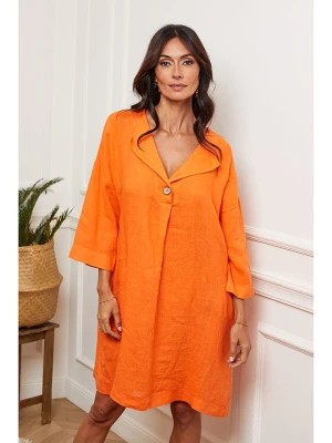Zdjęcie produktu Joséfine Lniana sukienka w kolorze pomarańczowym rozmiar: S