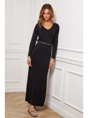 Zdjęcie produktu So Cachemire Sukienka dzianinowa "Dovel" w kolorze czarnym rozmiar: XL