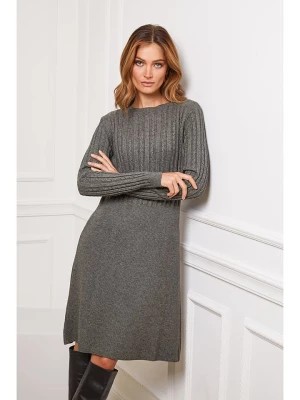 Zdjęcie produktu So Cachemire Sukienka dzianinowa "Fanola" w kolorze khaki rozmiar: XL