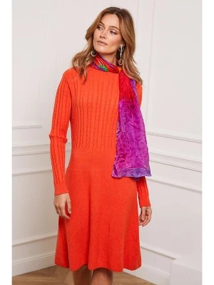 Zdjęcie produktu So Cachemire Sukienka dzianinowa "Fanola" w kolorze pomarańczowym rozmiar: M