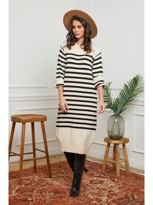 Zdjęcie produktu Joséfine Sukienka "Izar" w kolorze beżowo-czarnym rozmiar: XL