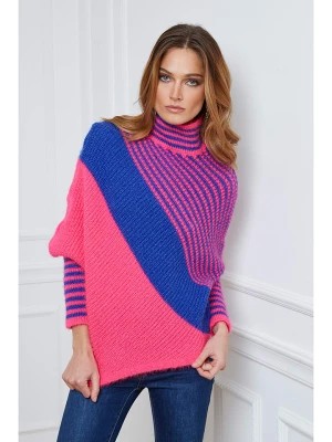 Zdjęcie produktu Joséfine Sweter "Karina" w kolorze różowo-niebieskim rozmiar: M