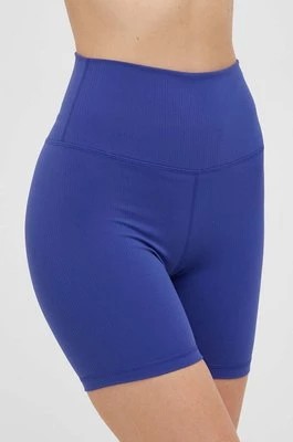 Zdjęcie produktu JOYINME szorty do jogi Ribbed kolor niebieski gładkie high waist