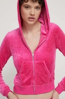 Zdjęcie produktu Juicy Couture bluza damska kolor różowy z kapturem z aplikacją