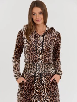 Zdjęcie produktu JUICY COUTURE Bluza damska Marissa Leopard Velour Track Top