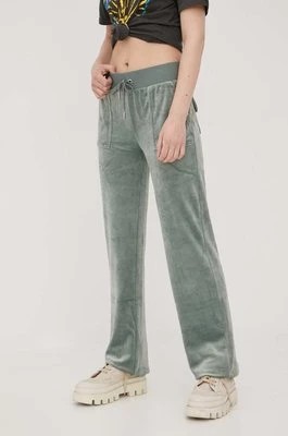 Zdjęcie produktu Juicy Couture spodnie dresowe damskie kolor zielony gładkie