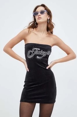 Zdjęcie produktu Juicy Couture sukienka welurowa kolor czarny mini dopasowana
