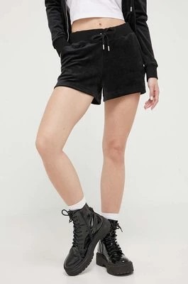 Zdjęcie produktu Juicy Couture szorty Eve damskie kolor czarny gładkie high waist