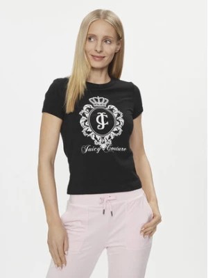 Zdjęcie produktu Juicy Couture T-Shirt Heritage Crest Tee JCWCT24337 Czarny Slim Fit
