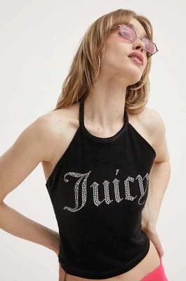 Zdjęcie produktu Juicy Couture top welurowy kolor czarny JCWC122002