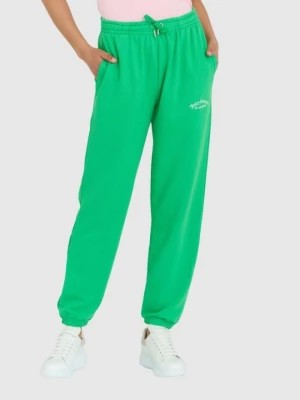 Zdjęcie produktu JUICY COUTURE Zielone spodnie damskie wendy recycled z haftowanym logo