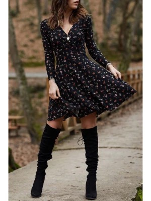 Zdjęcie produktu Jumeon Sukienka w kolorze czarnym ze wzorem rozmiar: L