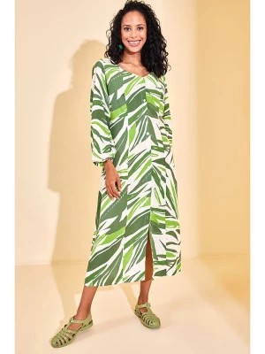 Zdjęcie produktu Jumeon Sukienka w kolorze zielonym ze wzorem rozmiar: S