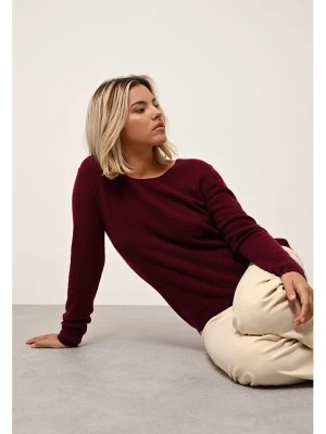 Zdjęcie produktu Just Cashmere Kaszmirowy sweter "Fiona" w kolorze bordowym rozmiar: S
