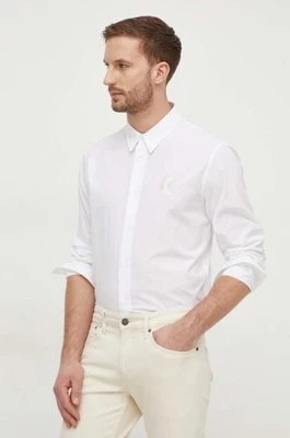 Zdjęcie produktu Just Cavalli koszula bawełniana męska kolor biały regular z kołnierzykiem klasycznym 76OAL2S1 CN500