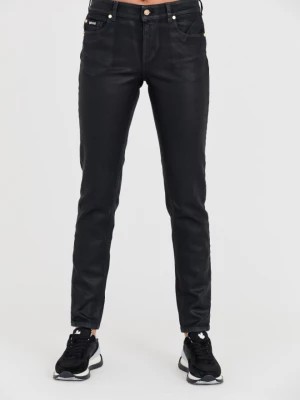 Zdjęcie produktu JUST CAVALLI Skinny Czarne jeansy z połyskiem