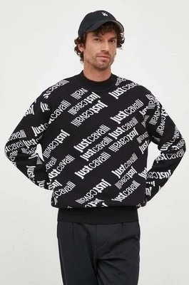 Zdjęcie produktu Just Cavalli sweter męski kolor czarny lekki
